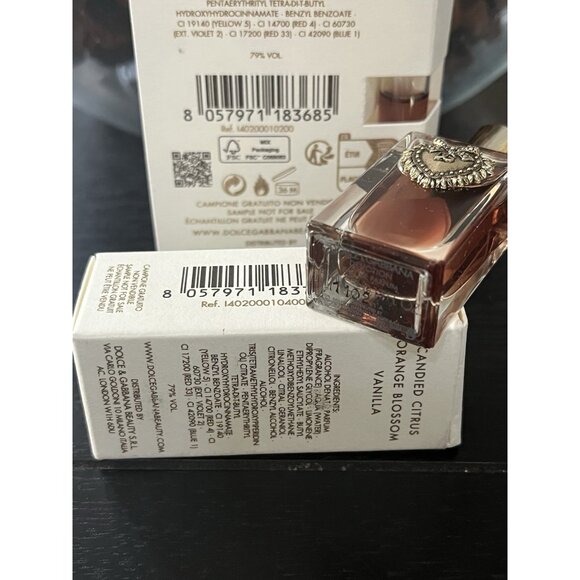 Dolce & Gabbana Devotion Eau De Parfum 0.17 oz MINI & 0.05 oz Sample on Card - Picture 4 of 5